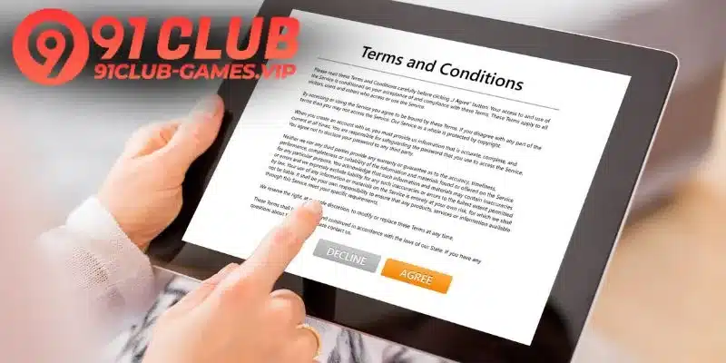 The terms and conditions document is important for players